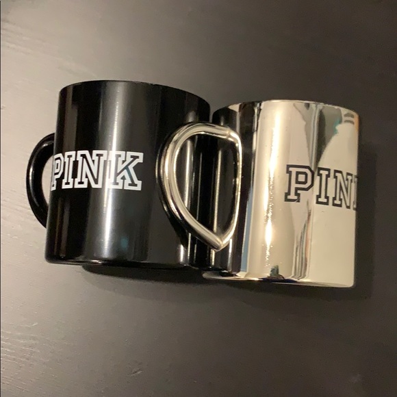 2 Bundle Pink Silver and Black Mugs - Picture 2 of 3